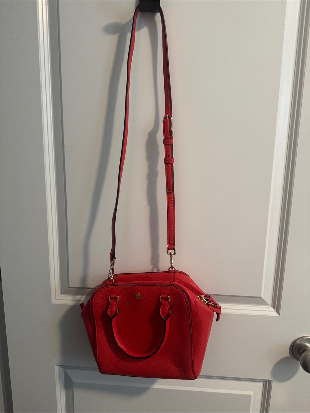Tory Burch Poppy Red Crossbody Satchel Handbag